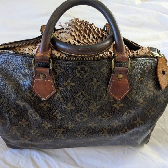Vintage LOUIS VUITTON Speedy 35 Satchel Purse Doctors Bag - Picture 1 of 13